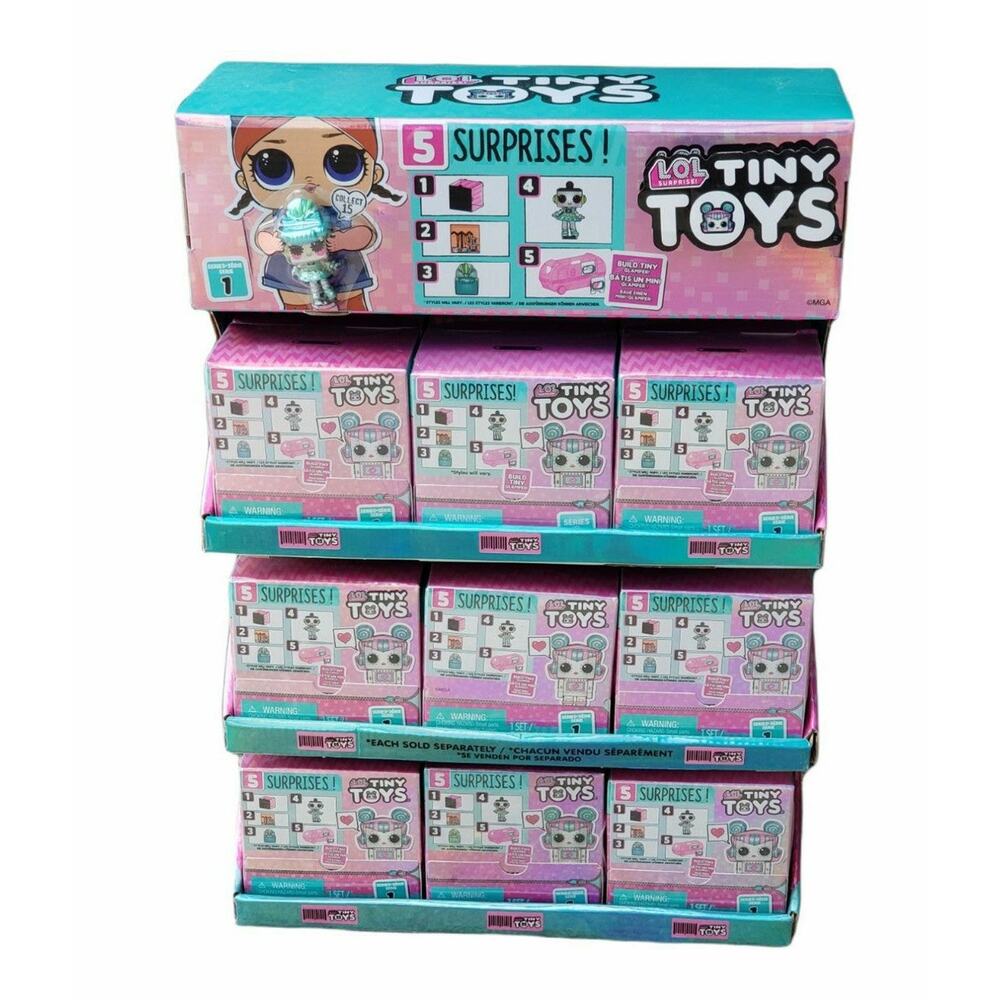 LOL Surprise Tiny Toys Series 1 Bundle Including 18 Sealed Surprises w. Display